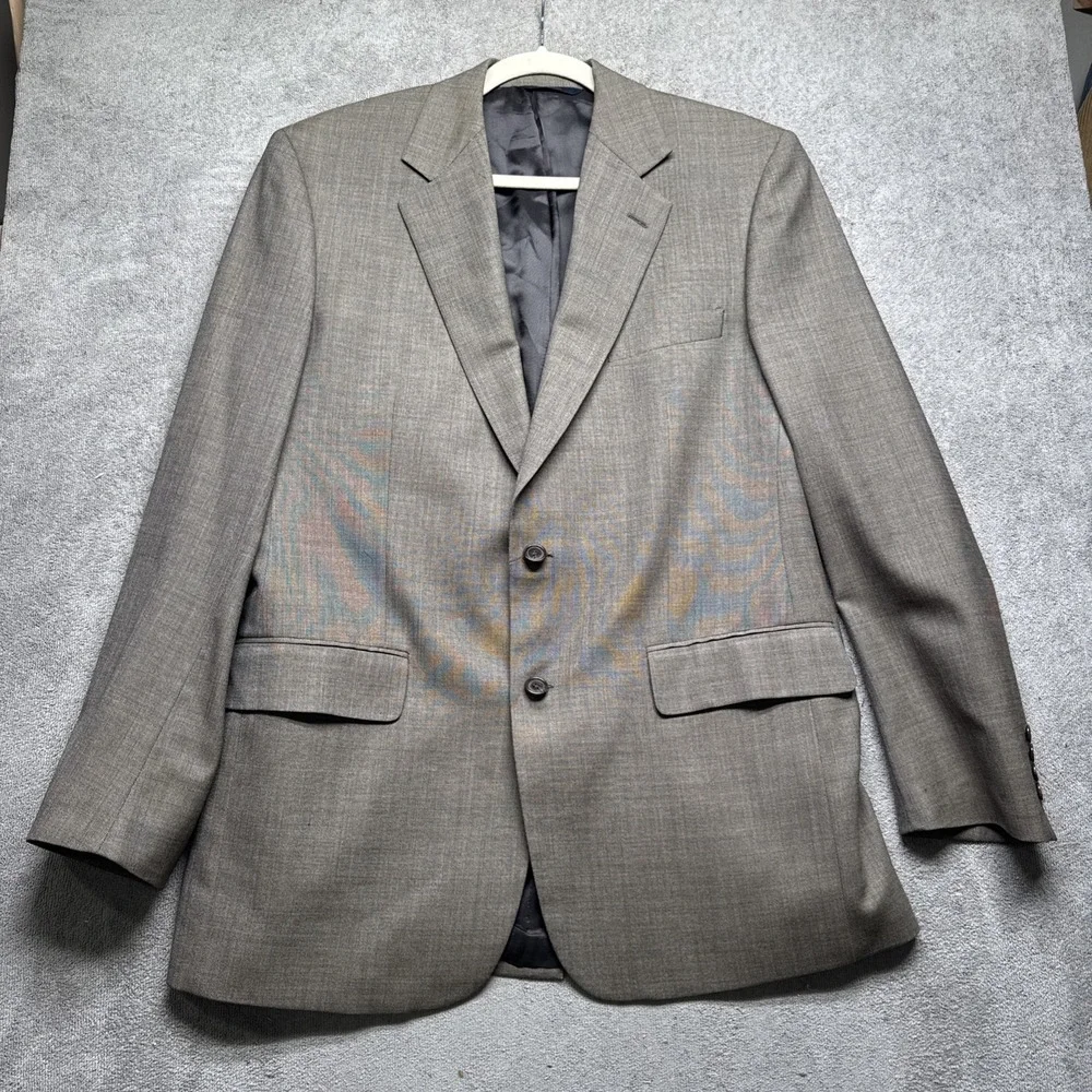Brooks Brothers Men's 40R Brown‎ Wool Cashmere Blazer Made in Italy 2 Button